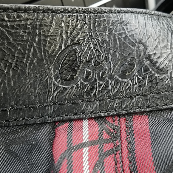 Coach plaid signature with leather satchel - Picture 2 of 6